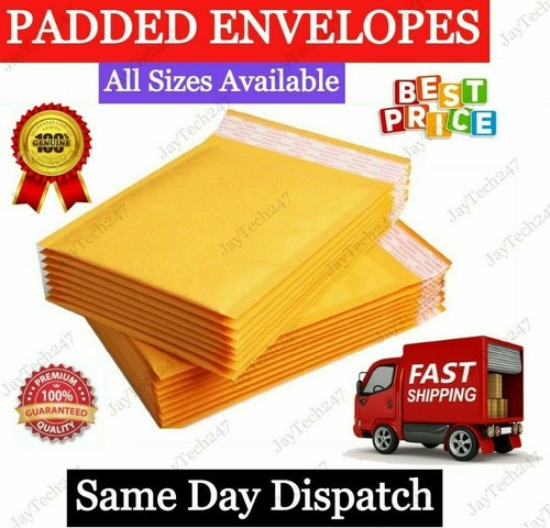 Gold padded bubble envelopes - padded,