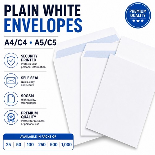 White envelopes a4 - white,