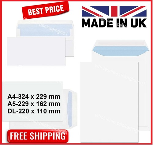 Plain white envelopes strong - plain,