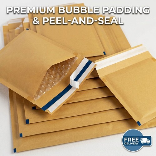 Gold padded bubble envelopes - bubble,