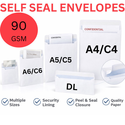White plain envelopes - plain,