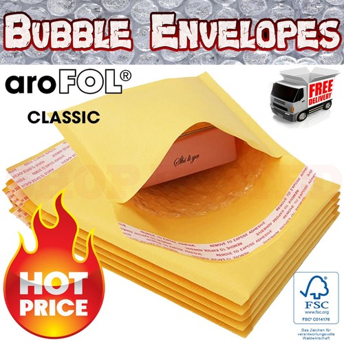 Gold padded bubble envelopes - bubble,