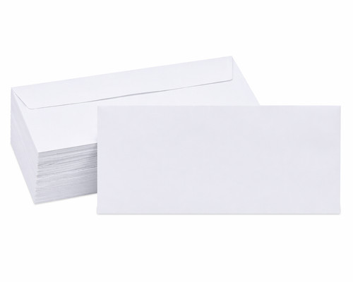 Plain white self seal - dl,