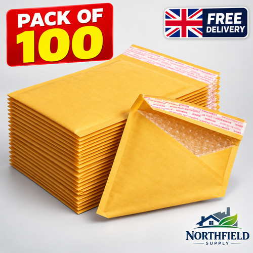 Gold padded bubble envelopes - padded,
