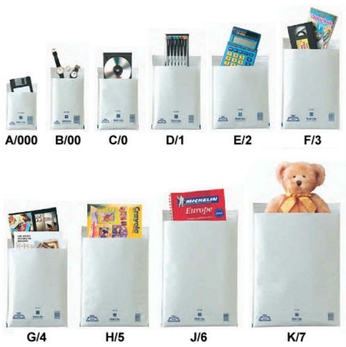 White padded bubble envelopes - padded,