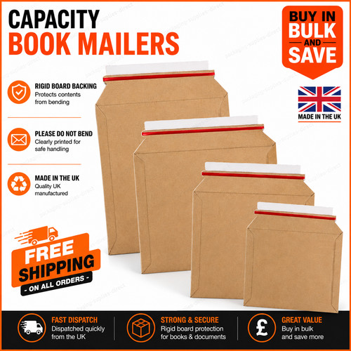 Book mailers rigid expandable - book,